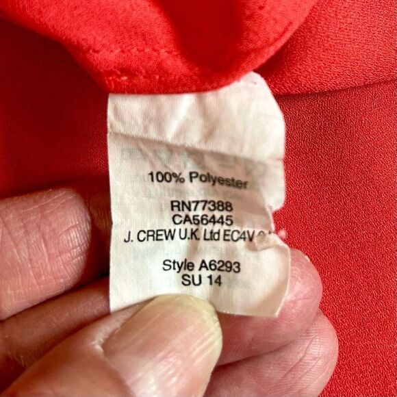 J. Crew Sleeveless Tangerine Blouse Size 6 - Picture 9 of 10